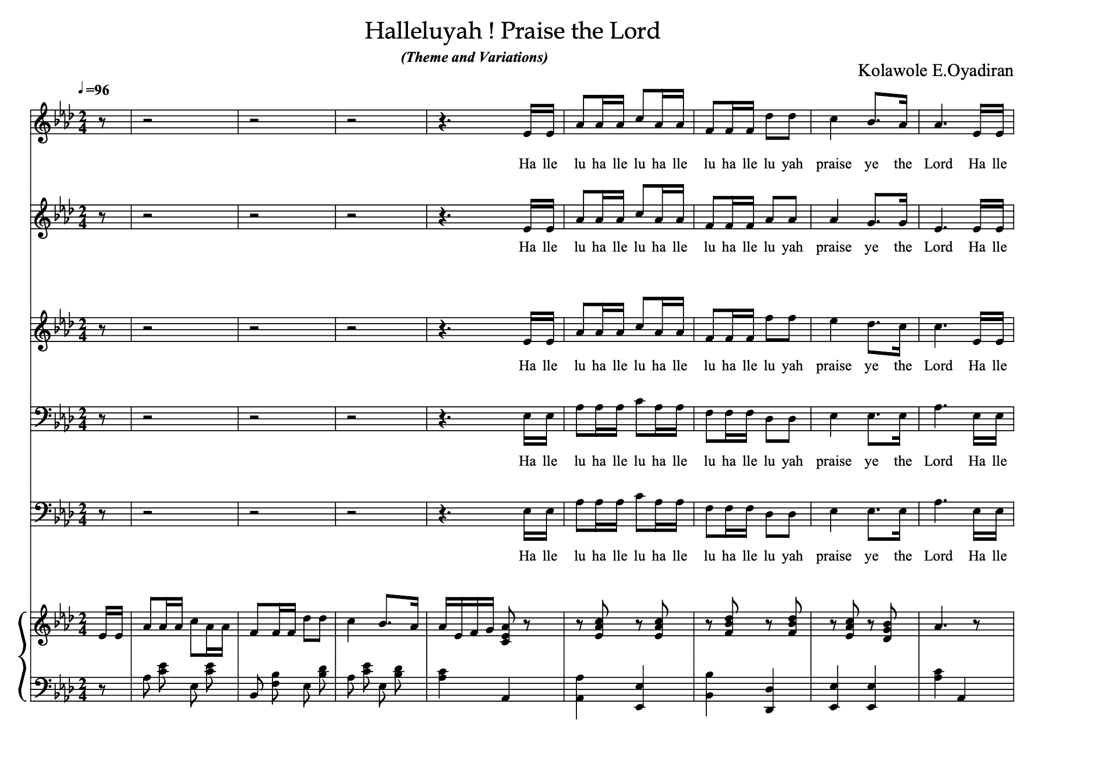 Archive image for Halleluyah! Praise the Lord