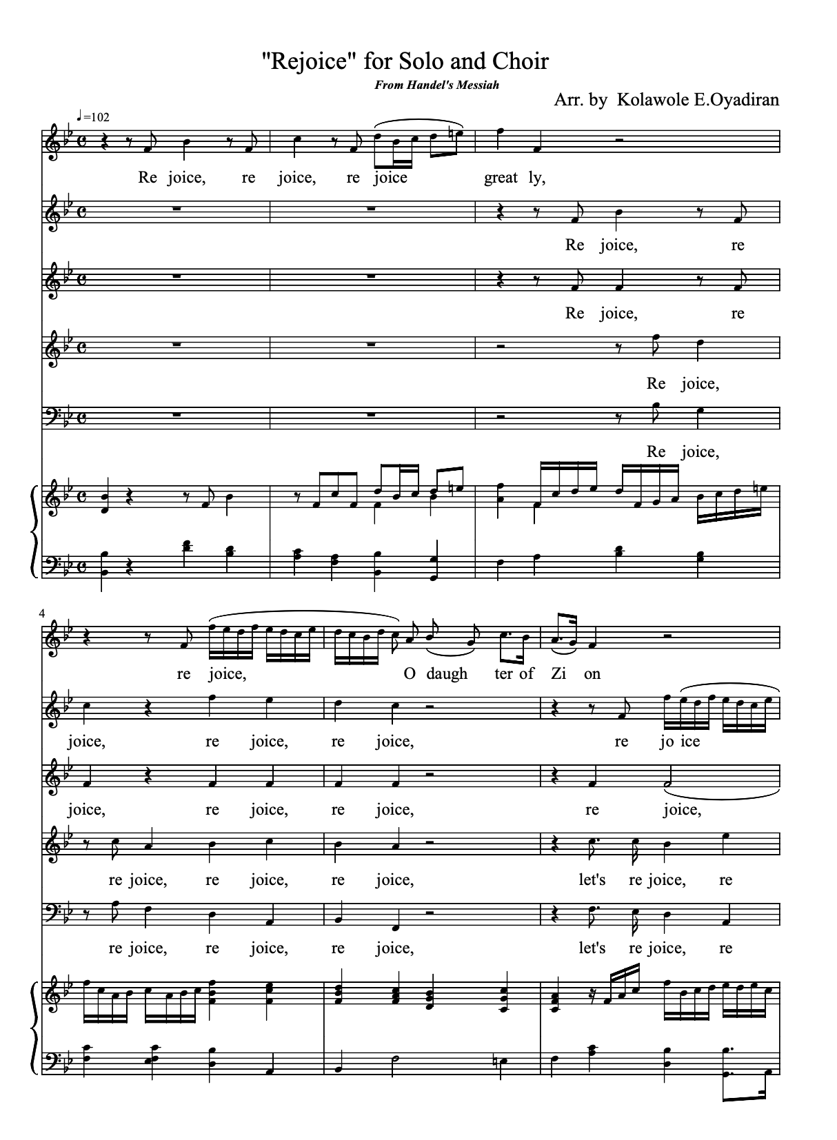 Archive image for Rejoice for Solo and Choir